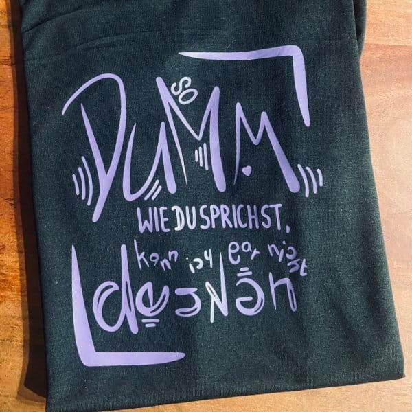 Dumm denken | SVG, DXF & PNG Plotterdatei, Laserdatei - Sewando