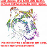 Stickdatei Panter "Paladin" - realistisch - FÜR DUNKLE STOFFE