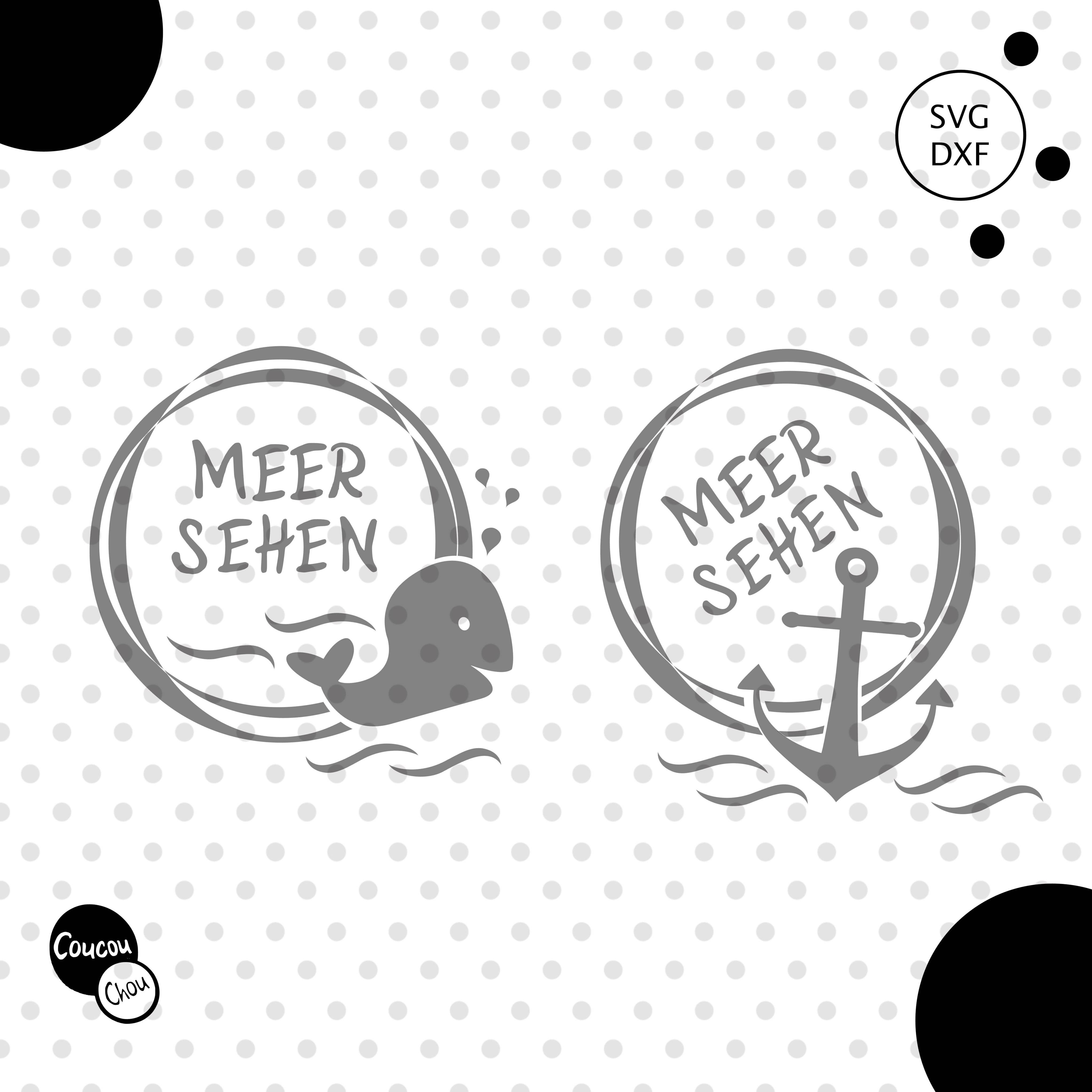 Plotterdatei Meer sehen svg dxf - Sewando