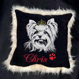 Stickdatei Yorkshire Terrier "Dwayne" - realistisch - FÜR DUNKLE STOFFE
