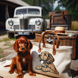 Applikation Stickdatei Irish Setter Welpe "Tabsy" - realistisch - FÜR HELLE & DUNKLE STOFFE