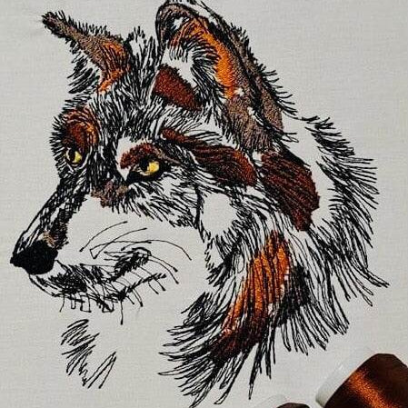 Wolf Stickdatei – wildes Tiermotiv für besondere Akzente - Sewando