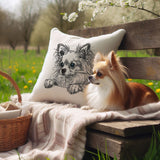 Stickdatei Chihuahua "Kim" - realistisch - FÜR HELLE STOFFE