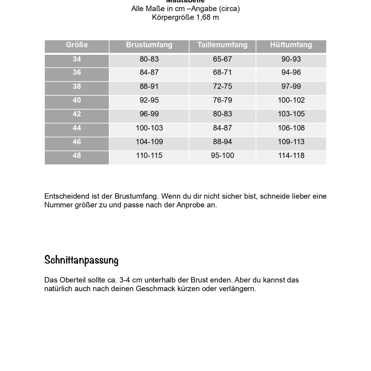 Schnittmuster Kleid SUONO DEL MARE Gr. 34-48 : - Sewando