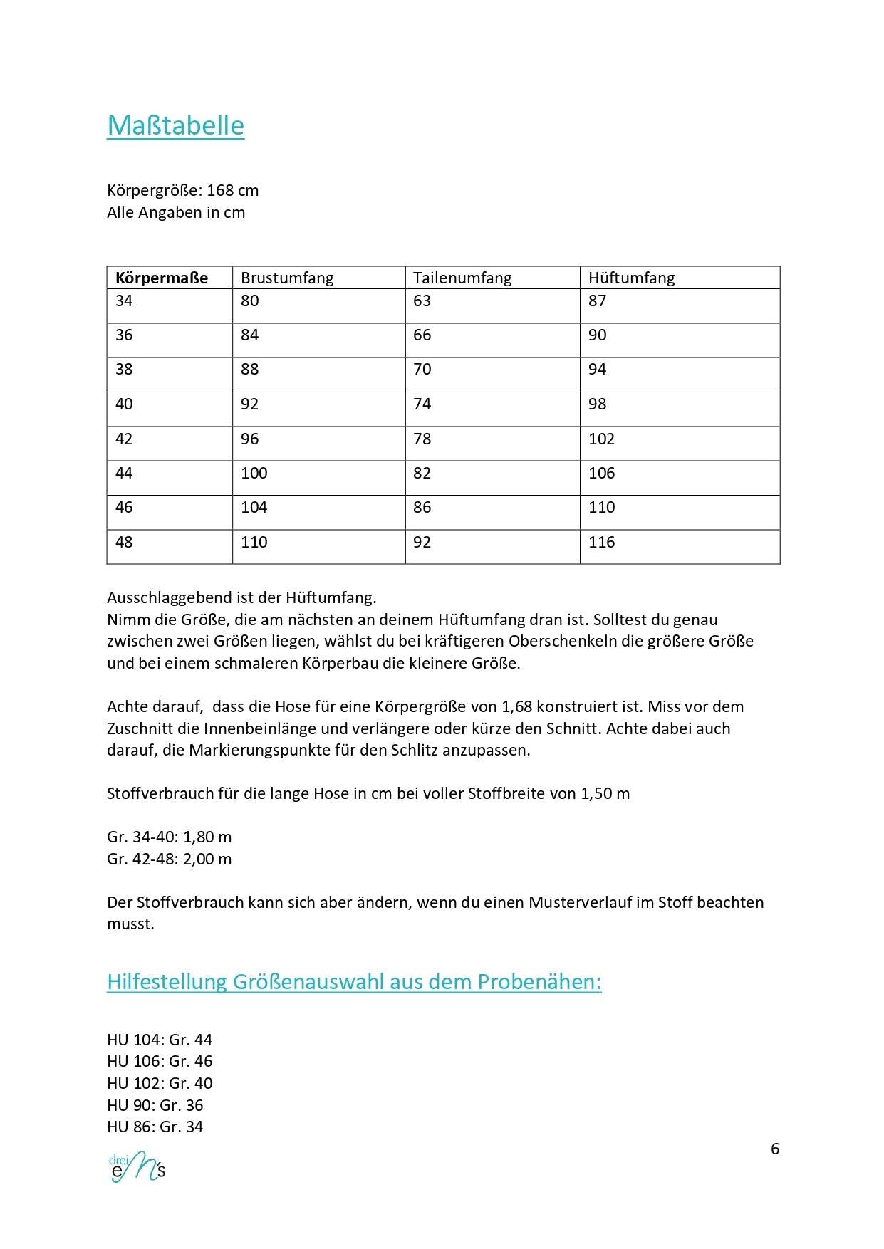 Schnittmuster lange Hose, Culotte,Shorts SIRMIONE Gr. 34-48 : - Sewando