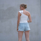 Asymmetrisches One-Shoulder Top - EDDA - Gr. 32 - 54 - Sewando