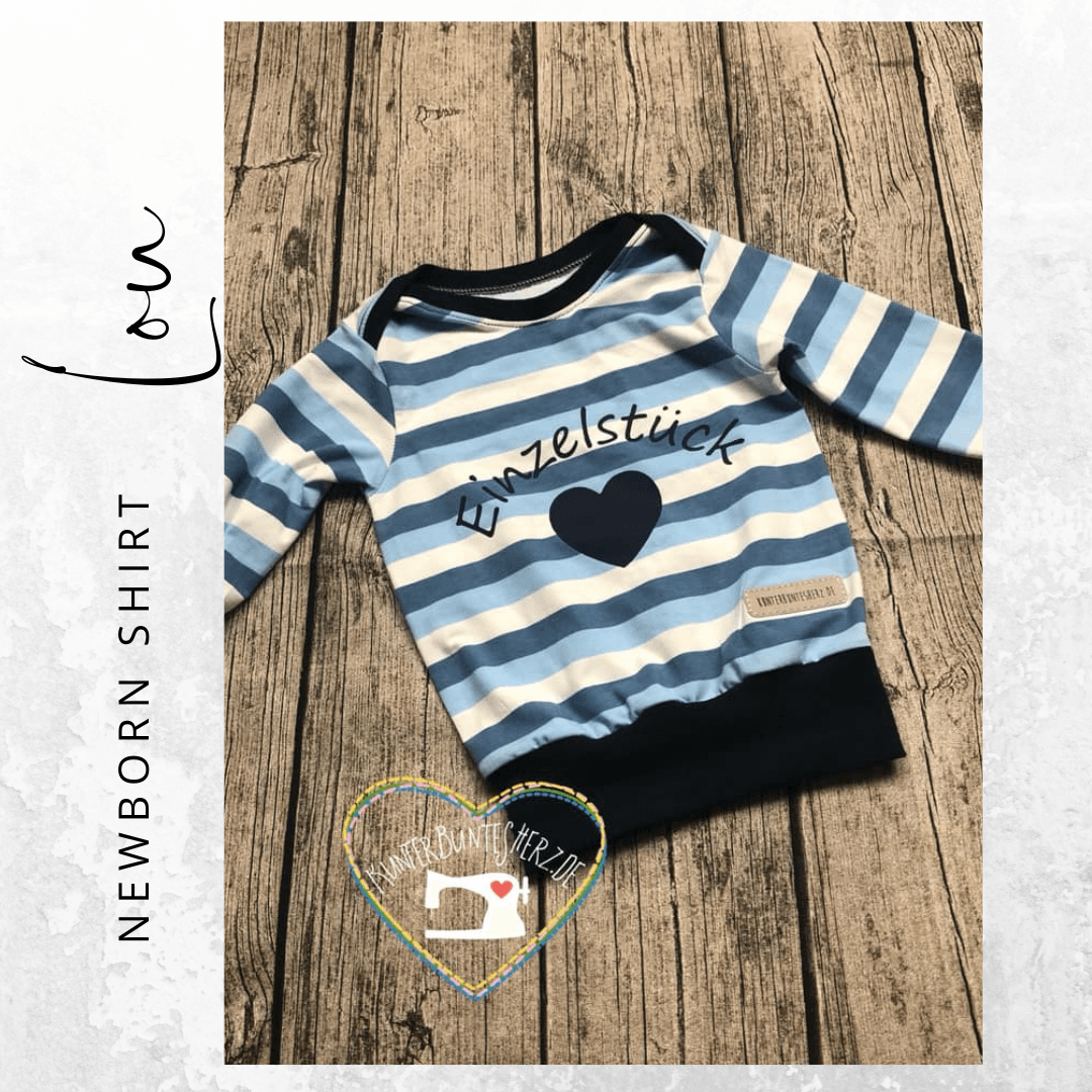 Schnittmuster Newborn LOU Shirt Gr. 50-92 : - Sewando