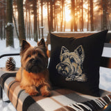 Stickdatei Applikation Cairn Terrier "Cully" - realistisch - FÜR HELLE & DUNKLE STOFFE