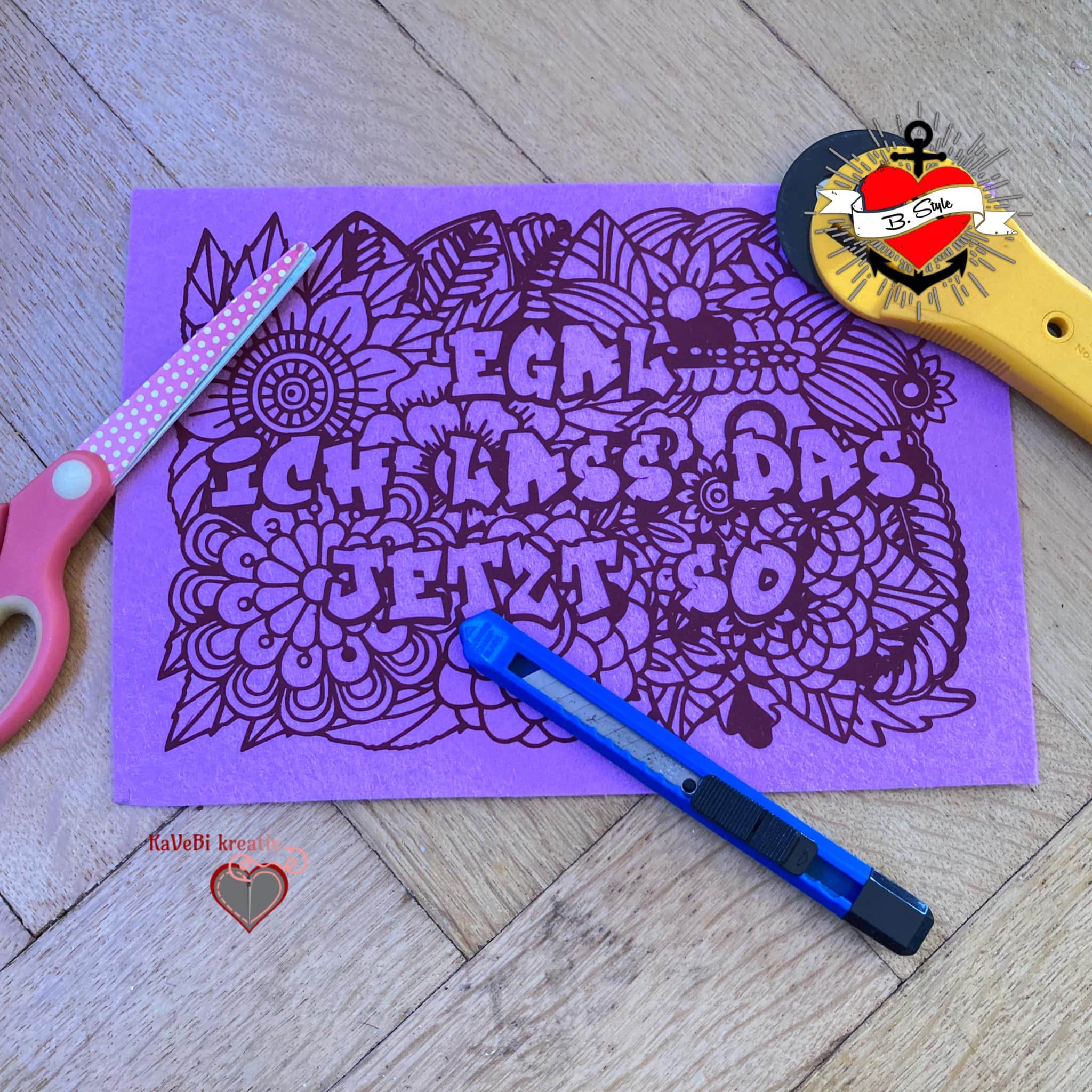 *Egal ich lass das* Plotterdatei - Sewando
