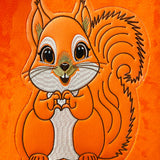 Eichhörnchen Stickdatei | Squirrel Embroidery File | ITH Plüschtier Fritzi | 16x26 Rahmen | Sofort-Download