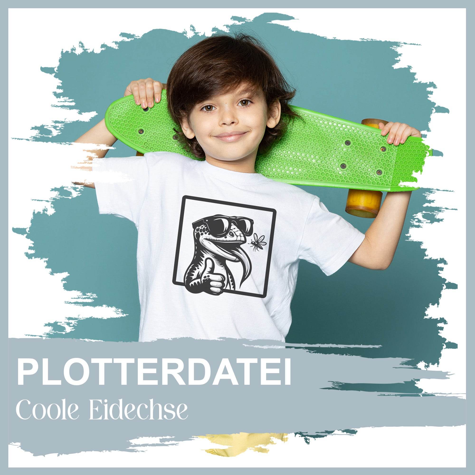 Plotterdatei Coole Eidechse - Sewando
