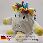 Wendekuscheltier Krempeltierseite Einhorn Level 3 - Nähanleitung und Schnittmuster - Sewando