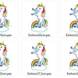 Stickdatei Einhorn stehend auf einer Wolke mit Regenbogen - Sewando