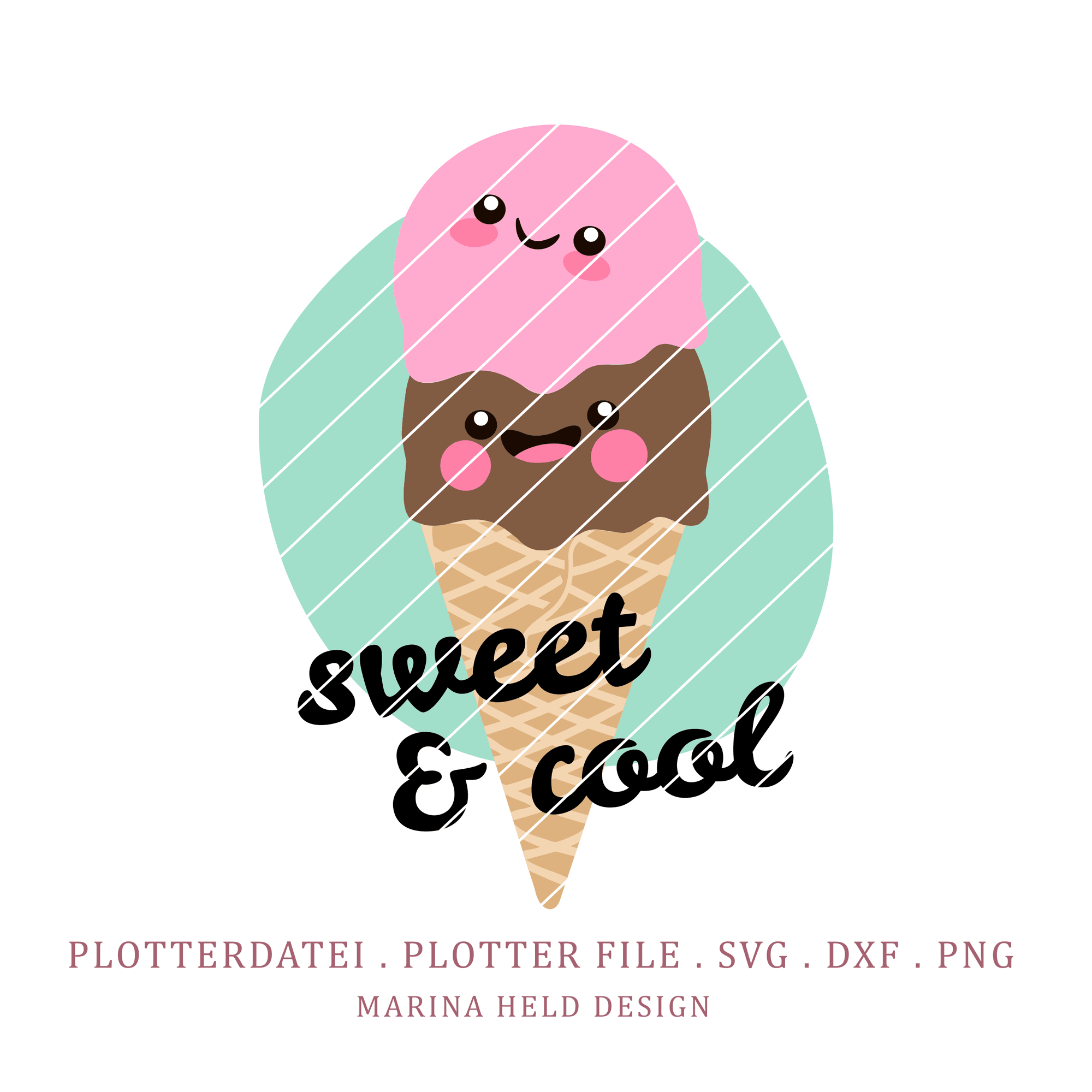 Plotterdatei süßes Eis sweet and cool - Sewando