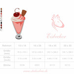 Eisbecher Stickdatei, sommerliches Motiv für deine Stickmaschine - Sewando