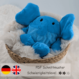 Elefant Wendekuscheltier Krempeltierseite Level 2 - Nähanleitung und Schnittmuster - Sewando