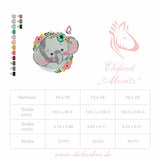 Elefant Stickdatei, niedliches Kindermotiv für deine Stickmaschine