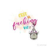 Druckmotiv Elefant "C'est la..." Sublimation, Bügelbild