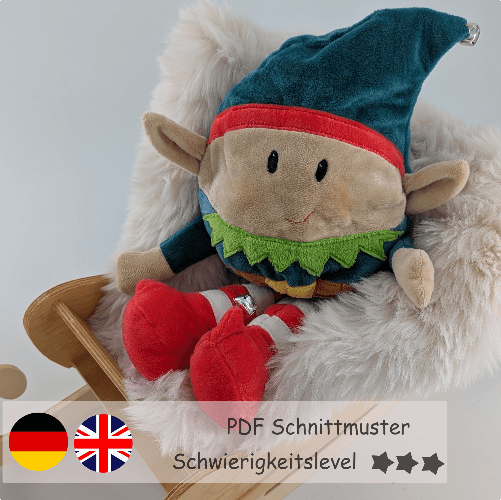 Elf Wendekuscheltier Krempeltierseite Level 3 - Nähanleitung und Schnittmuster - Sewando