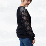 Schnittmuster Elina – Strickkleid & Raglan-Pullover mit Puffärmeln Gr. 34-50 / BU 80-116 - Sewando