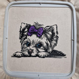 Stickdatei Yorkshire Terrier "Elsa" - realistisch - FÜR HELLE STOFFE