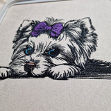 Stickdatei Yorkshire Terrier "Elsa" - realistisch - FÜR HELLE STOFFE