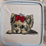 Stickdatei Applikation Yorkshire Terrier "Elsa" - realistisch - FÜR HELLE & DUNKLE STOFFE
