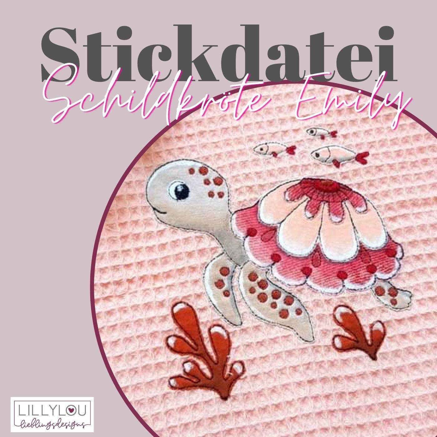 Schildkröte Emily Stickdatei - Sewando