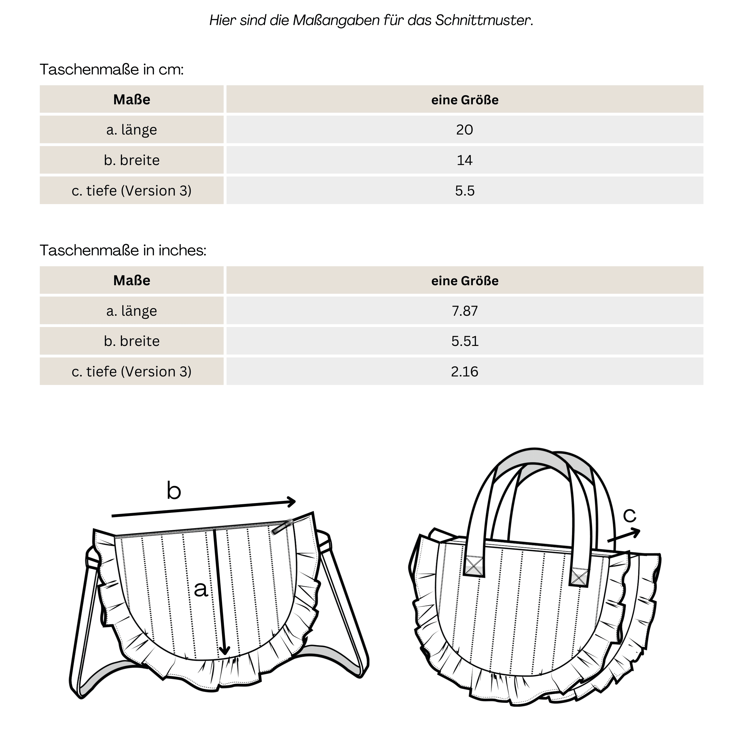 Mädchen Taschen Schnittmuster Abigal : - Sewando