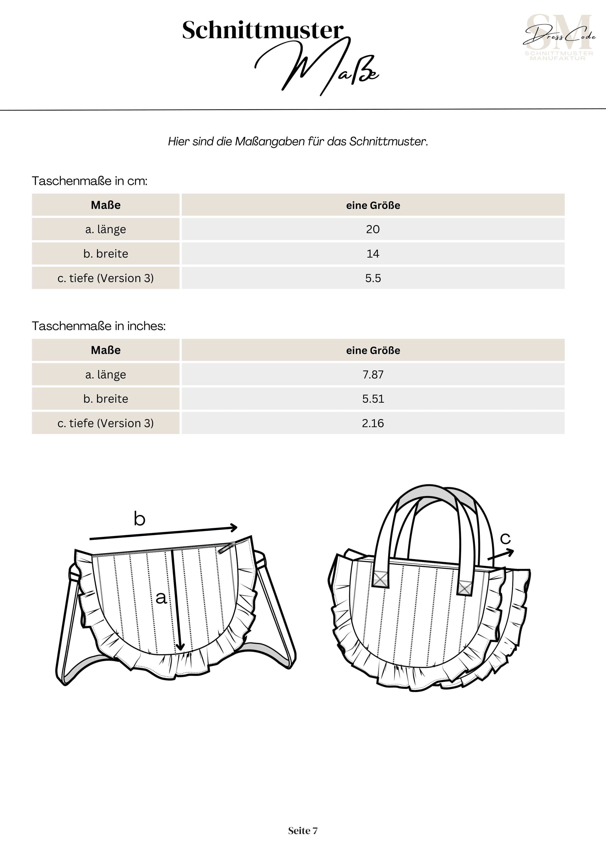 Mädchen Taschen Schnittmuster Abigal : - Sewando