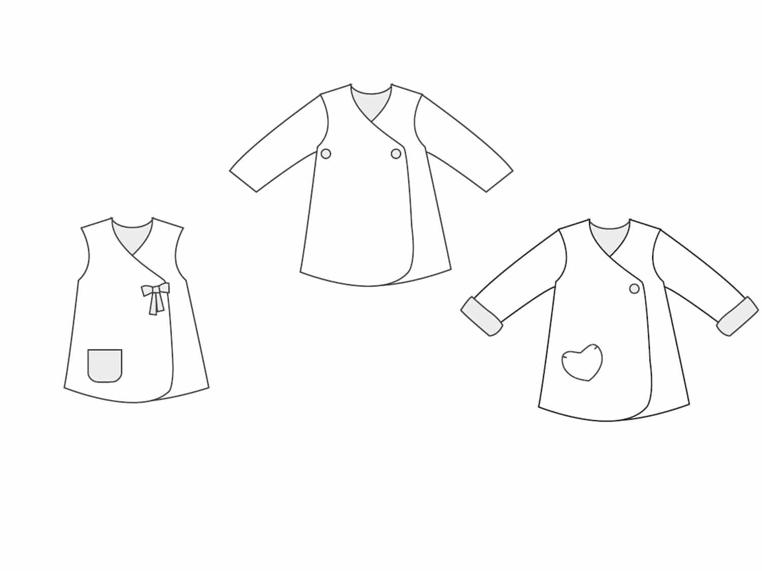 ENNA und LENA Baby Leggings und Jacke Schnittmuster pdf Twin Set Schnittmuster PDF Ebook download Patternforkids 