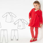 ENNA und LENA Baby Leggings und Jacke Schnittmuster pdf Twin Set Schnittmuster PDF Ebook download Patternforkids 