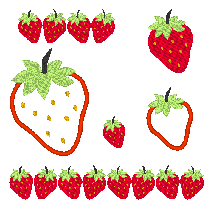 🍓 Stickdatei Erdbeere 🍓 - Sewando