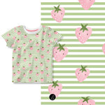 Stoffdesign – Erdbeeren auf Ringel - Sewando