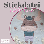 Stickdatei - Elch Erik - Sewando