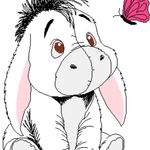 Stickdatei - Esel mit Schmetterling - Sewando