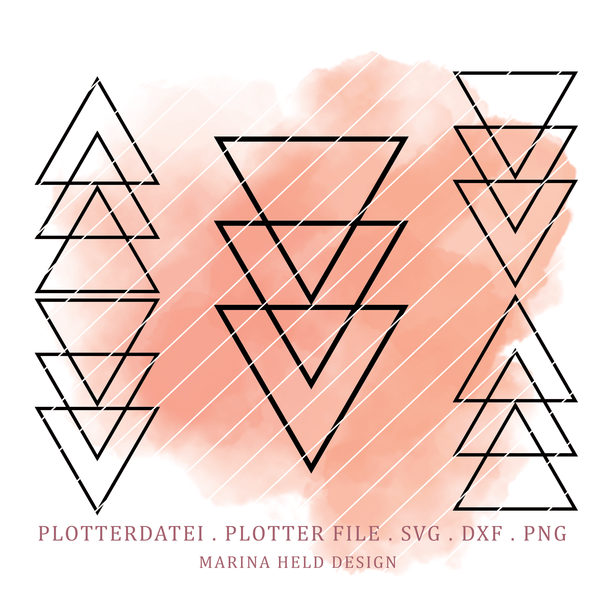 Plotterdatei Ethno-Dreiecke Freebie - Sewando