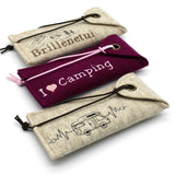 Stickdatei Etui Stifteetui Brillenetui SET camping outdoor angeln Berge - Sewando