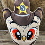 ITH Plüschtier „Eule Cowboy“ | Für 16x26 Rahmen | In-the-Hoop Plushie | Stickdatei | Embroidery Design | alle Formate | Sofort-Download