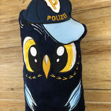 ITH Plüschtier „Eule Polizei“ | Für 16x26 Rahmen | In-the-Hoop Plushie | Stickdatei | Embroidery Design | alle Formate | Sofort-Download