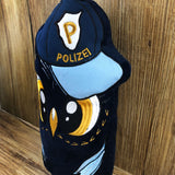 ITH Plüschtier „Eule Polizei“ | Für 16x26 Rahmen | In-the-Hoop Plushie | Stickdatei | Embroidery Design | alle Formate | Sofort-Download