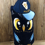 ITH Plüschtier „Eule Polizei“ | Für 16x26 Rahmen | In-the-Hoop Plushie | Stickdatei | Embroidery Design | alle Formate | Sofort-Download