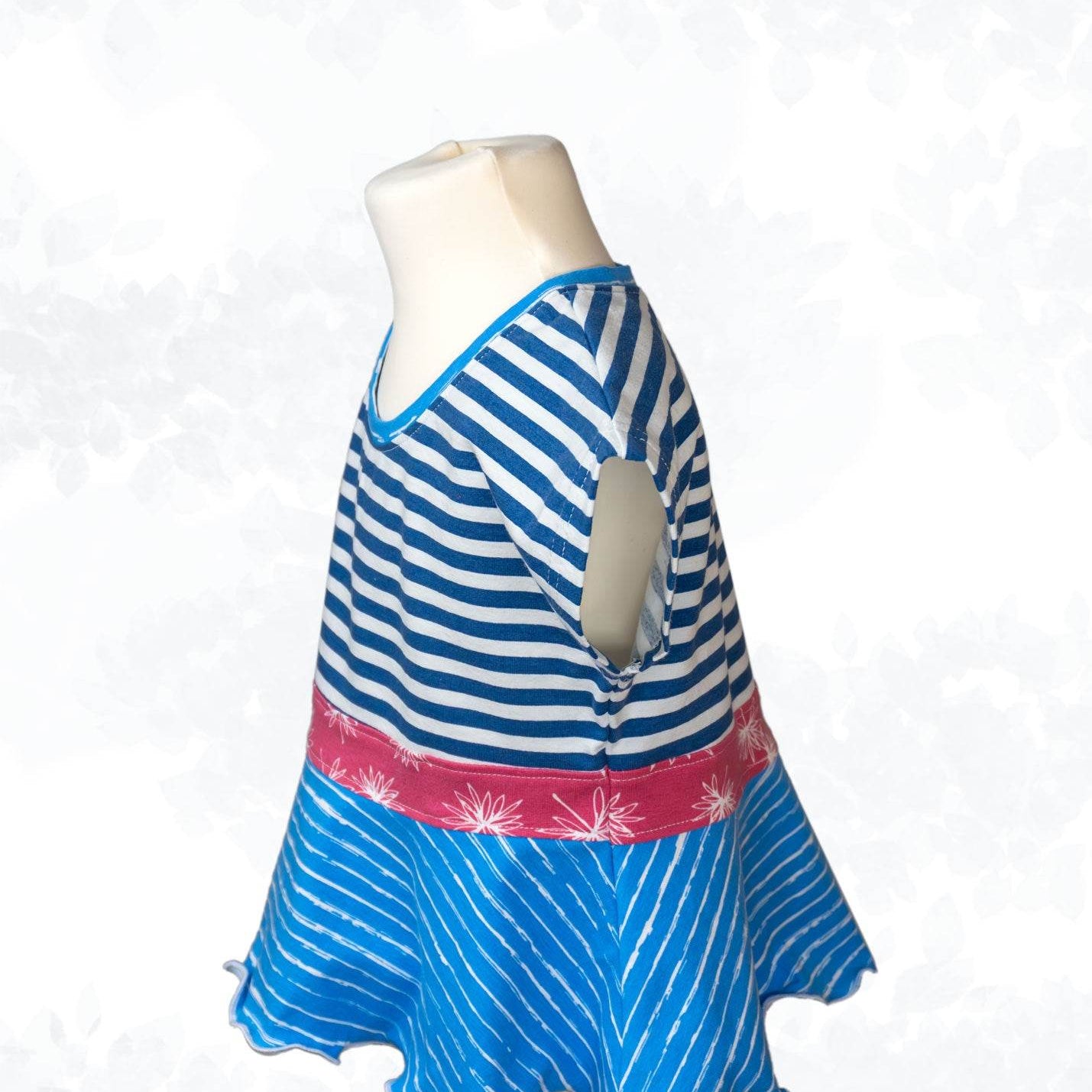 Schnittmuster Evina Kids – Shirt & Sommerkleid mit angeschnittenen Ärmeln Gr. 86-158 - Sewando