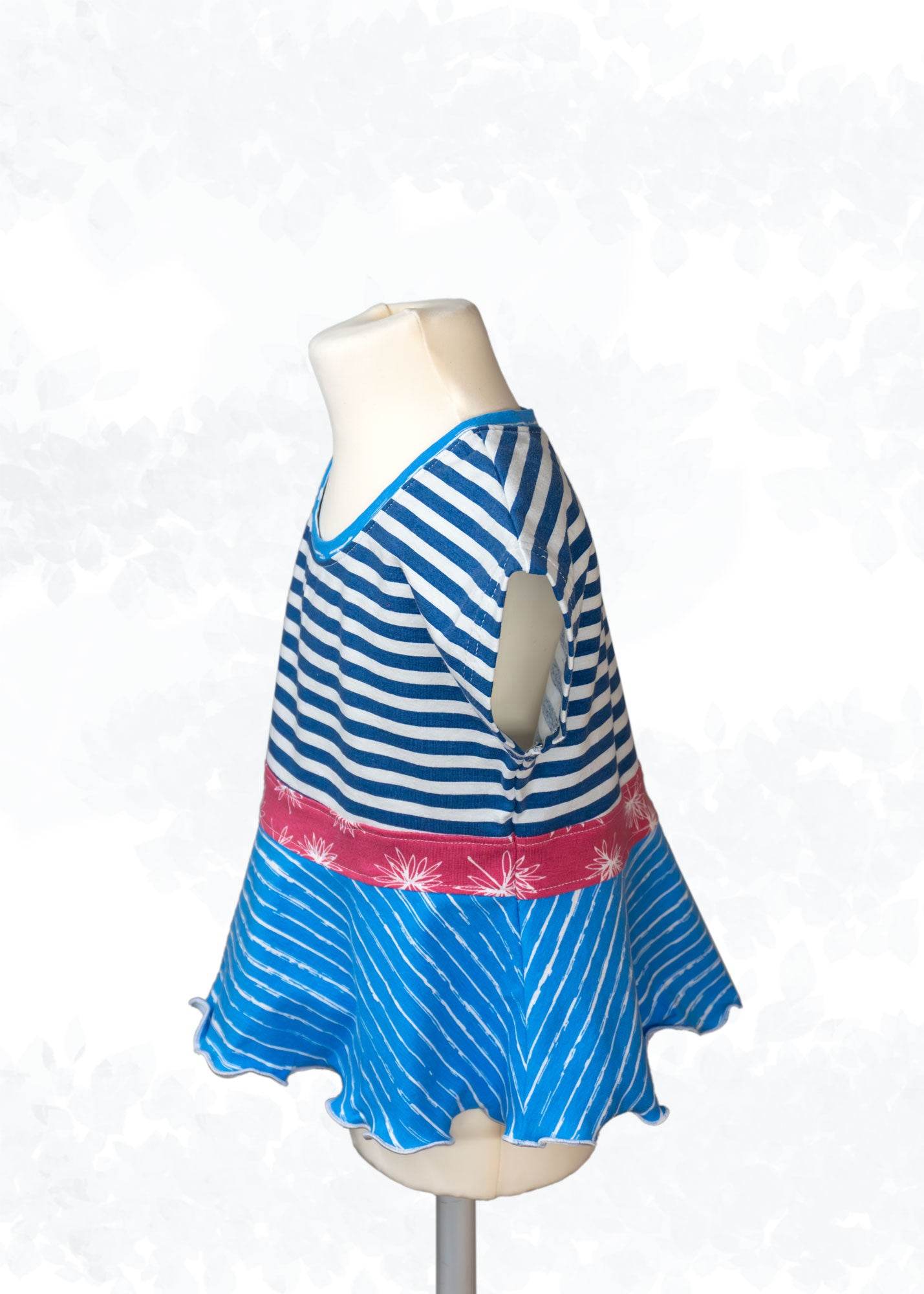 Schnittmuster Evina Kids – Shirt & Sommerkleid mit angeschnittenen Ärmeln Gr. 86-158 - Sewando