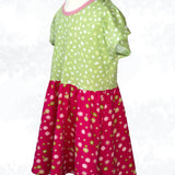 Schnittmuster Evina Kids – Shirt & Sommerkleid mit angeschnittenen Ärmeln Gr. 86-158 - Sewando