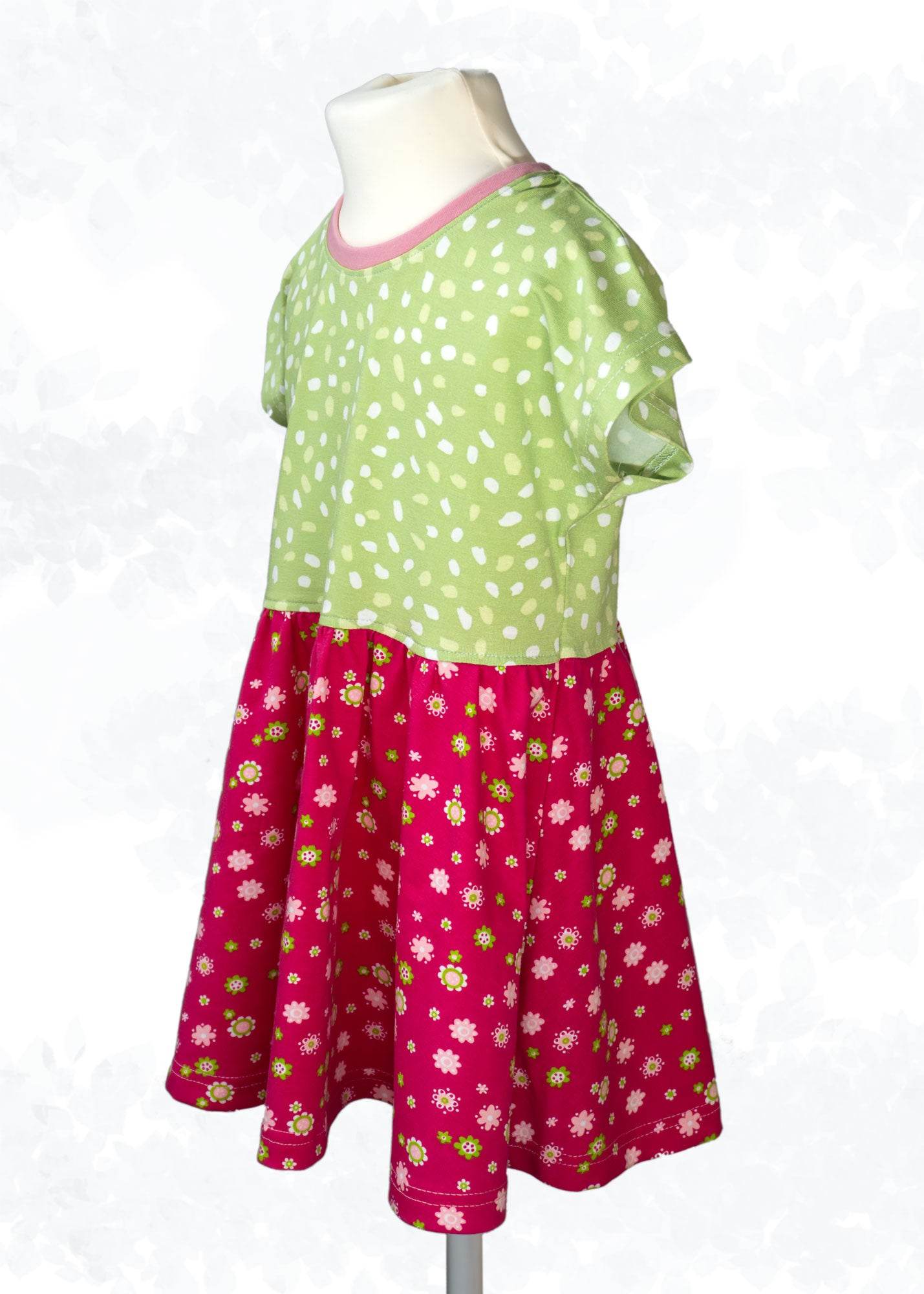 Schnittmuster Evina Kids – Shirt & Sommerkleid mit angeschnittenen Ärmeln Gr. 86-158 - Sewando