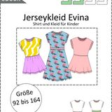 Schnittmuster Evina Kids – Shirt & Sommerkleid mit angeschnittenen Ärmeln Gr. 86-158 - Sewando