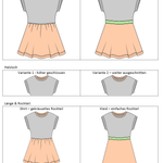 Schnittmuster Evina Kids – Shirt & Sommerkleid mit angeschnittenen Ärmeln Gr. 86-158 - Sewando