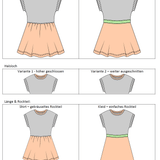 Schnittmuster Evina Kids – Shirt & Sommerkleid mit angeschnittenen Ärmeln Gr. 86-158 - Sewando