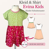Schnittmuster Evina Kids – Shirt & Sommerkleid mit angeschnittenen Ärmeln Gr. 86-158